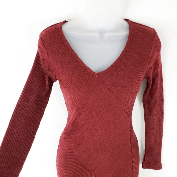 MNG Mango Maroon Red Bodycon Dress Size XXS - Picture 10 of 10